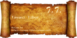 Tavasz Tibor névjegykártya